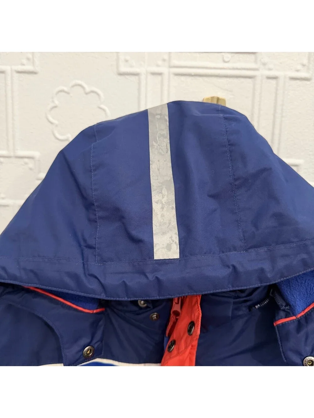 Mini Boden Waterproof Ski Jacket Coat Colorblock Blue Red 13-14Y